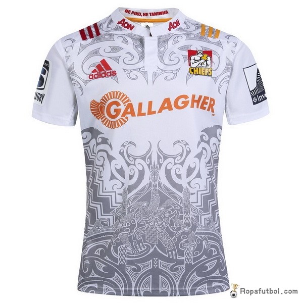 Camiseta Rugby Chiefs Replica Segunda Ropa 2017 Blanco